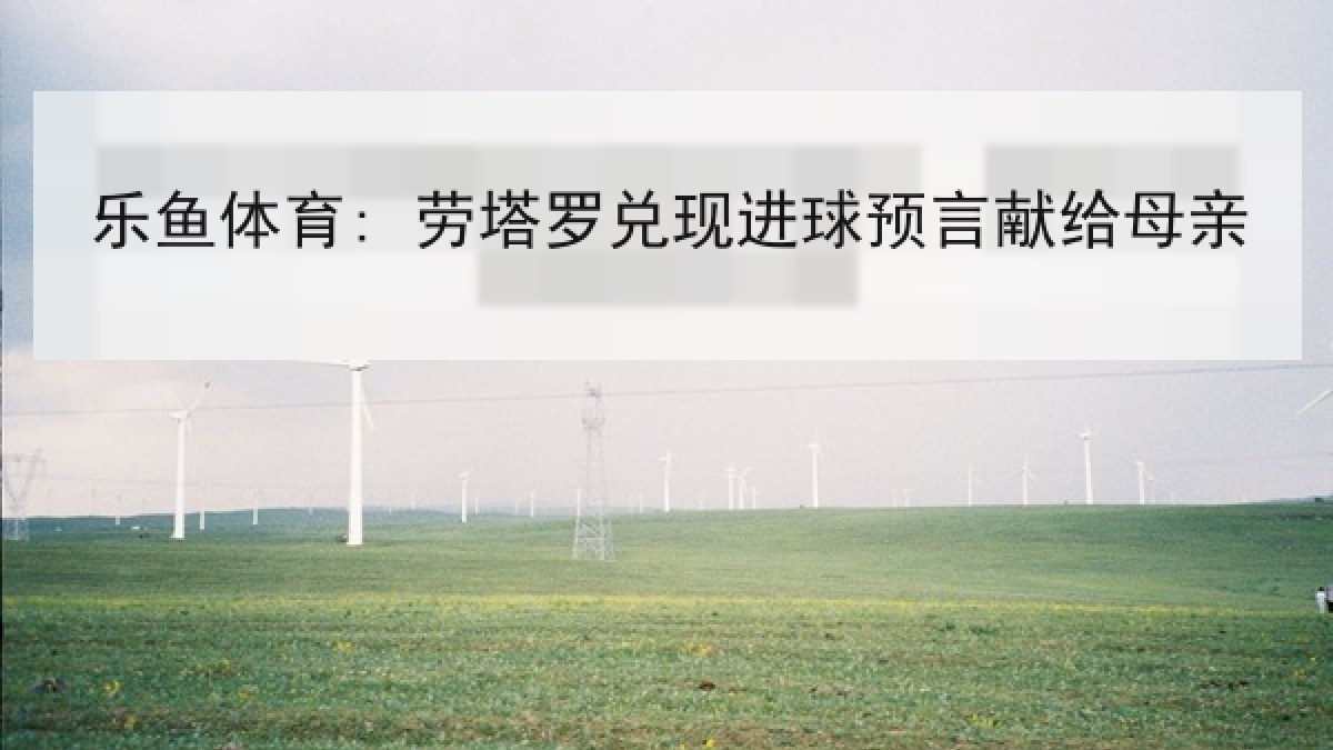 乐鱼体育: 劳塔罗兑现进球预言献给母亲